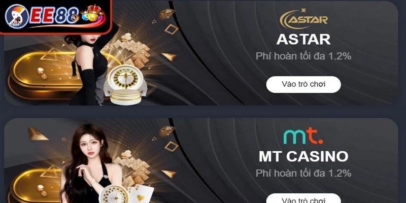 Sân chơi Casino EE88 sở hữu rất nhiều ưu điểm vượt trội